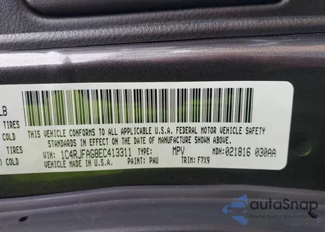 2014 Jeep Grand Cherokee Laredo z USA, uszkodzony, nr VIN 1C4RJFAG8EC413311